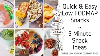 8 Quick And Easy Low Fodmap Snacks! 5 Minute Snack Ideas! Low Fodmap Comfort Food!