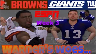 ESPN NFL 2K5 FRANCHISE MODE WEEK 3: BROWNS @ GIANTS (PS2) 32 TEAM FRANCHISE MODE