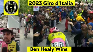 Ben Healy Wins | 2023 Giro d'Italia | Stage 8 | Solo Attack 50.3km