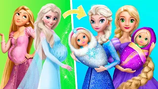 Elsa e Rapunzel com Crianças / 32 Bonecas Disney DIYs