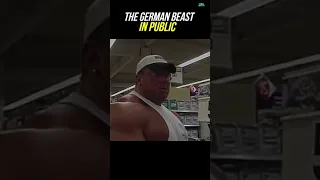 The German Beast in public #shorts #bodybuilding  #gym #motivation  #gymtok #bodybuilding #reaction