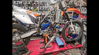 KTM SX 250 z 2016 roku, rozbiórka silnika. Kolega kiedyś kupił i się psuł, a był po remoncie.