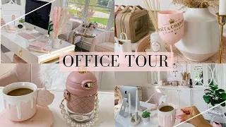 PINK BOHO OFFICE TOUR! CHIC AND GIRLY IDEAS! SLMISSGLAM💕