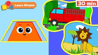 Shapes School | Educational videos for Babies | Learn Shapes for kids | Lion + | First University