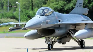 F16's of Neth.AF taking off for a mission at Volkel