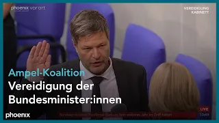 Vereidigung der Bundesminister:innen der Ampel-Koalition am 08.12.21