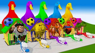 5 Giant Duck, Monkey, lion, piglet,chicken, dinosaur, sheep, bear Transfiguration funny animal 2023