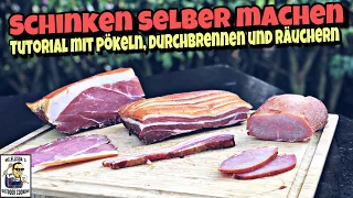 Schinken selber machen // Anleitung mit pökeln, durchbrennen und räuchern