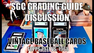 Discussing the guide to SGC Grading of Vintage Baseball Cards - Year by Year Analysis