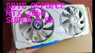 🔎Обзор: Видеокарта SOYO GeForce RTX 2060 SUPER 8 ГБ (Nvidia RTX2060 Super 8G с двумя вентиляторами)