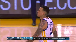 NBA, playoff 2017, Warriors vs. Jazz, Round 2, Game 2, Move 45, Matt Barnes, assist