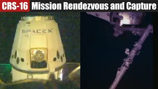 SpaceX CRS-16 Rendezvous and Capture Christmas delivery arrives at ISS | Highlights