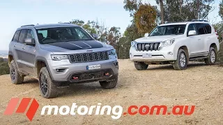 Jeep Grand Cherokee Trailhawk v Toyota LandCruiser Prado Altitude| motoring.com.au