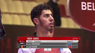 2016 Baku WT GP Final M 68kg Semi final   J ACHAB BEL VS A DENISENKO RUS