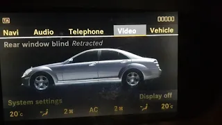 شرح وتفاصيل ميزات شاشة وسطية مرسيدس بانوراماmercedes w221 center screen features settings