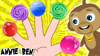 Learn Colors With Lollipop Finger Family 🍭| More Nursery Rhymes For Kids | Annie And Ben