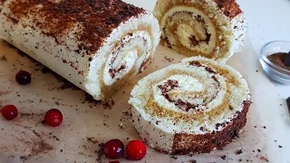 Tiramisu Cake Roll with Chocolate recipe