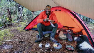 Tent Camping on a Mountain - Rain Storm