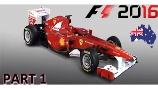 F1 2016 Career Mode Australian Grand Prix FERRARI PART 1 wCommentary