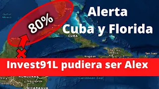 🚨🚨 Invest91L pudiera convertirse en la tormenta 🌀🌀 #Alex. Atentos en #Cuba🇨🇺 y la #Florida🇺🇸