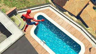 GTA 5 Water Ragdolls | SPIDERMAN Jumps/Fails Ep.103 (Euphoria physics | Funny Moments)