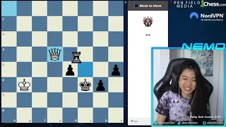 Woman Grandmaster tries a 100 rated puzzle