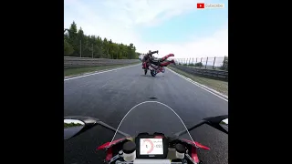 Ducati Motorcycle Involved in a Scene of a Brutal Crash