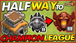 HALF WAY TO CHAMPION LEAGUE AS A TH8!! | Trophy Push - Town Hall 8