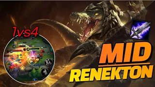 현재 1:1 다이기는 13킬 미드 레넥톤 13Kills mid Renekton all win So OP!