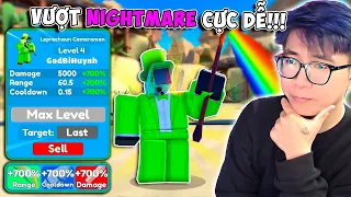 BI HUỲNH VƯỢT NIGHTMARE VỚI LEPRECHAUN CAMERAMAN SỨC MẠNH LASER 7 MÀU TRONG TOILET TOWER DEFENSE