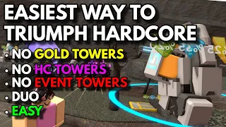 EASIEST WAY TO TRIUMPH HARDCORE IN DUO | ROBLOX Tower Defense Simulator