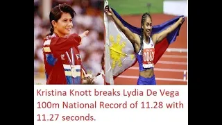 Kristina Knott Lydia De Vega 100m Record Broken