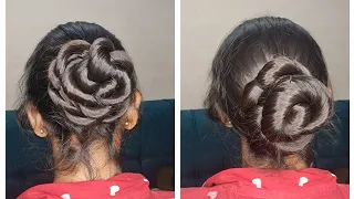 2 types of Rope style hairbun | Quick Hairstyle |Easy Hairstyle @Srutihairstyle