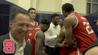 Locker Room Video: NC State Celebrates Win At Duke