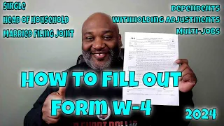 How To Fill Out Form W4 2023 - Single, Head of Household, Married Filing Joint - Dependents