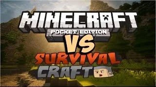 Minecraft Pocket Edition vs. SurvivalCraft