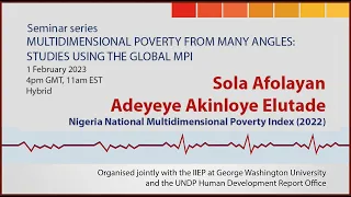 Nigeria National Multidimensional Poverty Index (2022)