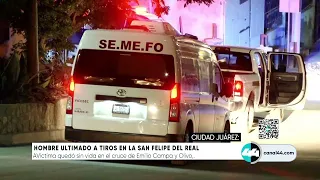 Hombre ultimado a tiros en la San Felipe del real