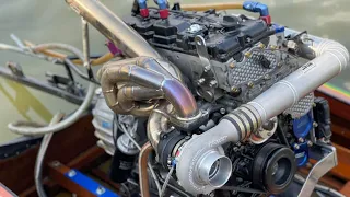 Thailand Long-tail boat Modifly Diesel Turbo Engine By JewRacingShop