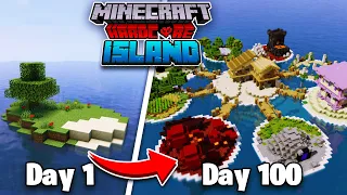 I Survived 100 Days on a DESERTED ISLAND in Minecraft