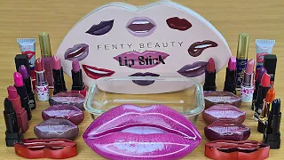 LIPSTICKS SLIME | Mixing makeup and glitter into Clear Slime | Satisfying Slime Videos 1080p