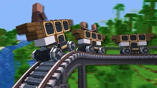 I Made a Rollercoaster with Create Mod Trains