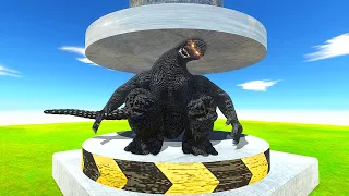 GODZILLA vs Hydraulic Press - Animal Revolt Battle Simulator