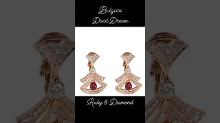 Bvlgari - Divas' Dream Diamond18k Gold Rose Ruby Earrings