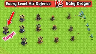 Every Level Air Defense Vs Baby Dragon🔥||Cocfree