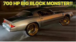 700hp Big block Camaro burnout