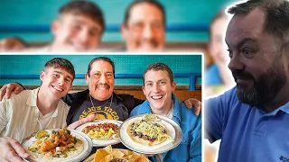 BRITS React to Brits try Trejos Tacos with Danny Trejo!