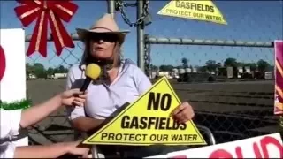 Locals protest against Santos gasfields in Pilliga Forest