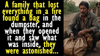 A family that lost everything in a fire found a bag in the dumpster, and when they opened it and saw