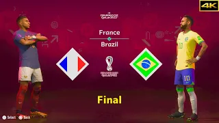 FIFA 23 | FRANCE vs. BRAZIL | MBAPPE vs. NEYMAR | FIFA WORLD CUP FINAL | [4K]